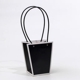 Цена за 10 шт. Сумка для цветов чёрная влагостойкая, 17×17 - 11.5×11.5 - 20 см