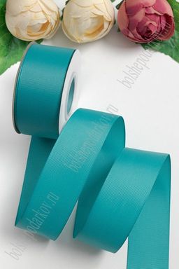 Лента репсовая 4 см*20 ярд "1 сорт" (SF-1349) бирюзовый №220