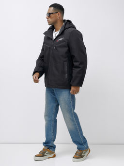 Куртка спортивная мужская зимняя большого размера черного цвета 66616Ch - Wonderrman фото 3