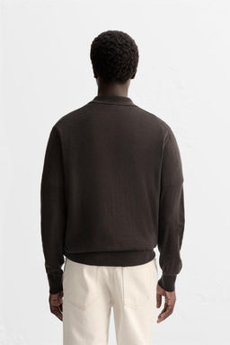 LIGHTWEIGHT WOOL AND CASHMERE KNIT POLO SHIRT - Zara фото 19