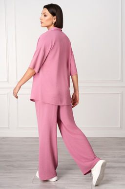 Женский летний костюм оверсайз из ткани-жатка Happyfox  фото 7