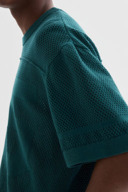 Camiseta de malla Boxy Relaxed Fit - H&m фото 6