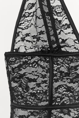 CONTRAST LACE BODYSUIT - Zara фото 8