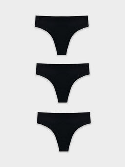 Цена за 2 штуки! Трусы бразилиана женские черные в наборе, 3 шт - Mark formelle фото 8