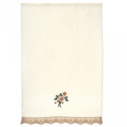 Полотенце кухонное вафельное "Клевер" 40х60см, хлопок 100%, ажурный кант, цвета микс (Китай)