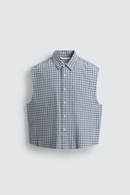CROPPED FIT CHECK SHIRT - Zara фото 7