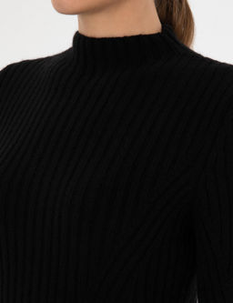 Siyah Slim Fit Triko Elbise - Pierre cardin фото 6