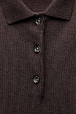 PLAIN KNIT POLO SWEATER - Zara фото 8