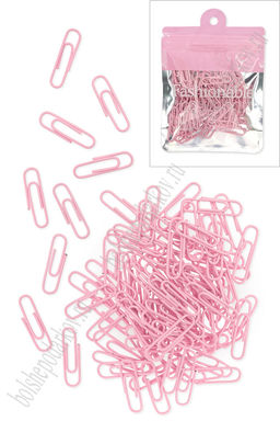 Скрепки 2,8 см (80 шт) SF-7837, розовый