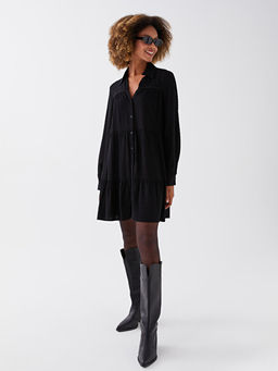 Puantiyeli Uzun Kollu Kad?n G?mlek Elbise