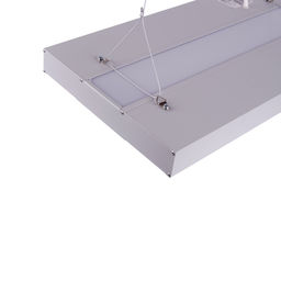 ULO-K16B 2x22W/4000K/L100 5W/RGB IP44 LIGHT GREY Светильник линейный светодиодный подвесной с фоновой подсветкой. Белый свет (4000К). Алюминий. Цвет светло-серый. TM Uniel
