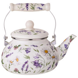 ЧАЙНИК AGNESS ЭМАЛИРОВАННЫЙ СЕРИЯ FLOWER STORY, 2,3 Л  фото 2