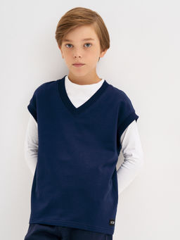 Темно-синий жилет