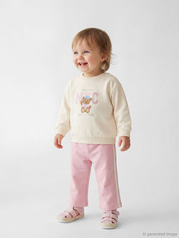 NYC Bask?l? K?z Bebek Sweatshirt ve E?ofman Alt