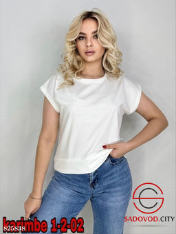 Футболка женская однотонная