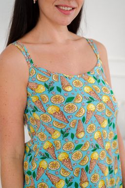 Ночная сорочка из кулирки Оливия лимонный щербет - Амадэль фото 2