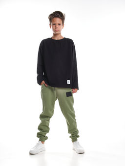 Брюки для мальчика штаны спортивные 22-6012 хаки - Mini maxi фото 3