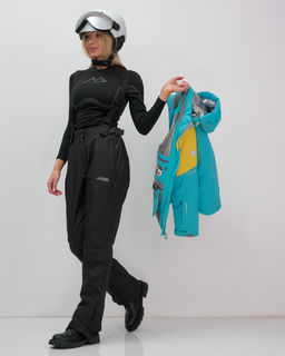 Горнолыжный костюм женский зимний бирюзового цвета 02810Br