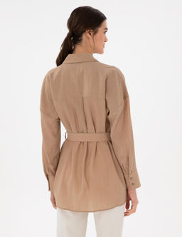 Bej Oversize Uzun Kollu G_mlek - Pierre cardin фото 5