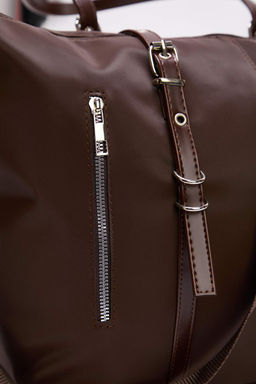 Kahverengi Cift Ask?l? Buyuk Maxi Tote Kad?n Omuz Cantas? TAKAW26OC00073 - Trendyolmilla фото 7