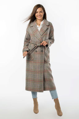 01-10635 Пальто женское демисезонное (пояс)