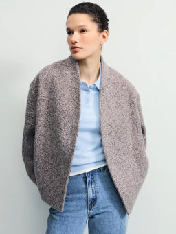 Куртка оверсайз из пальтовой ткани / Zarina  фото 7