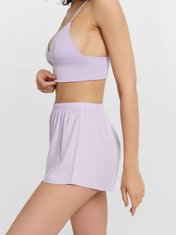 Комплект женский домашний лиловый: топ и шорты - Mark formelle фото 12