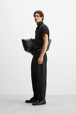 RELAXED FIT PLEATED TROUSERS - Zara фото 4