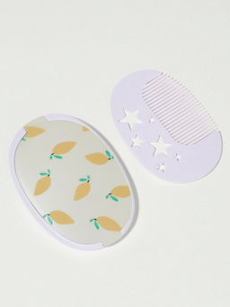 Зеркало складное «Лимон», с расчёской, 6.5×9.5 см