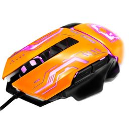 Мышь RITMIX ROM-363 Orange, игровая, проводная, 3200 dpi, USB, оранжевая