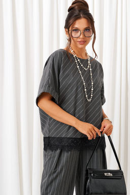 Костюм Beautiful Free 6442 темно-серый в полоску