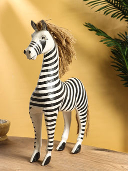 Сувенир «Зебра», 30×10×45 см, дерево, чёрно-белый
