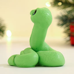 Фигурное мыло Змейка Апельсинка зеленое, 60г - Мыльные штучки фото 4