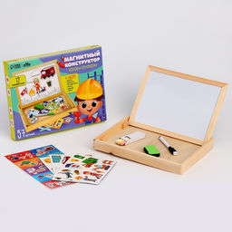 Конструктор магнитный Изучаем профессии, 57 деталей - Лесная мастерская фото 2