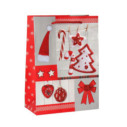 Цена за 12 шт. Пакет подарочный 18х24х8.5 / 362-52-S /уп 12/720/Новый год - ГалеонТрейд фото 5