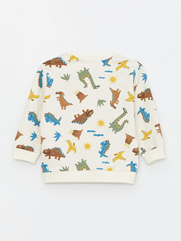 Bisiklet Yaka Uzun Kollu Bask?l? Erkek Bebek Sweatshirt - Waikiki фото 2