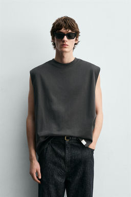 CAMISETA TANK RELAXED FIT / Gris Antracita - Zara фото 2