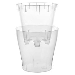 Горшок для орхидеи пластмассовый Лея 2,2л, д16,2см, h16см, с автополивом, прозрачный (Россия) - Домашняя Мода фото 2