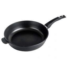 Сковорода с тефлоновым покрытием д28см "Классик", h7см, s0,42см, ручка из термостойкого пластика, стеклянная крышка с пароотводом, подарочная упаковка (Россия)