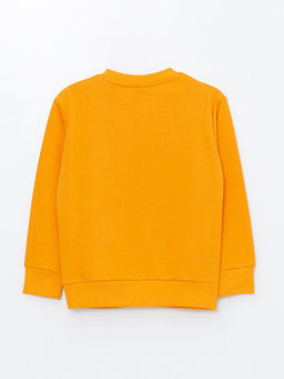 Bisiklet Yaka Bask?l? Uzun Kollu Erkek ?ocuk Sweatshirt - Waikiki фото 2