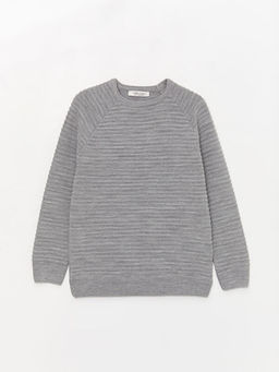 Bisiklet Yaka Uzun Kollu Erkek ?ocuk Triko Kazak