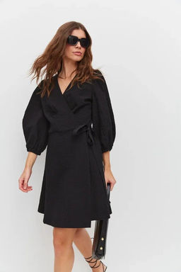 Платье на запах из жатого хлопка - TO BE ONE фото 4