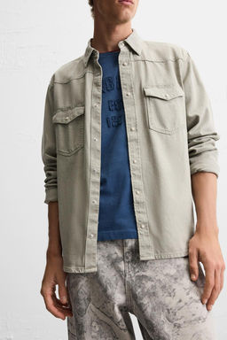 WESTERN DENIM SHIRT WITH POCKETS - Zara фото 24