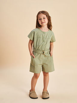 Bisiklet Yaka Basic K?z ?ocuk Tulum