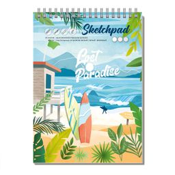 Скетчпад А5 145х210 мм, 40 л, блок - белый офсет, серый офсет, бежевый офсет 80 г/м?, арт. 61568 СЁР