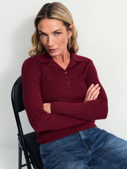 Джемпер из вискозы с отложным воротником / Zarina