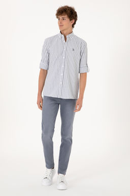 Erkek Gri Uzun Kollu G_mlek Sepette S_rpriz _ndirim - U.s. polo assn фото 4