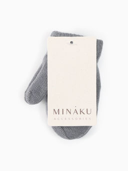 Варежки детские двухслойные MINAKU, 12 см, серые