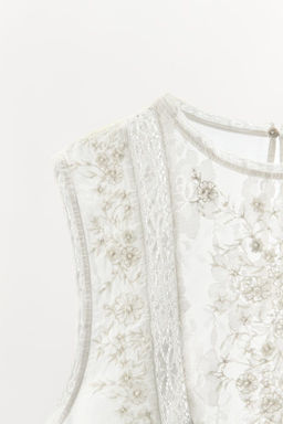 BEADED EMBROIDERY TOP - Zara фото 5