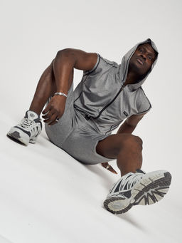 Спортивный костюм летний мужской серого цвета 22610Sr